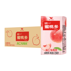 统一 蜜桃多饮料小包装125ml*24盒/箱（包装随机发货）