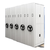 ZHONGWEI 中伟 电动密集架移动式档案柜文件资料架钢制轨道电动密集架 一列3组每立方单价 单组尺寸900mm*2300mm*560mm