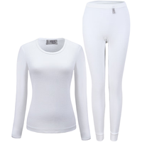 宜而爽(YOUR SUN)秋衣女保暖内衣女 中厚型柔软透气圆领长袖保暖上衣女 全白 M/160