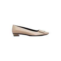 Roger Vivier/RV女鞋Belle Vivier平底金属单鞋方扣真皮低跟鞋
