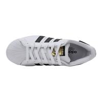 adidas 阿迪达斯 三叶草经典金标贝壳头SUPERSTAR系列运动休闲鞋白色 大童 FU7712 35.5