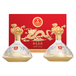 五粮液 股份出品 金支玉液 浓香型白酒52度500ml*2瓶礼盒装 节日礼品