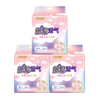 月月舒 棉柔亲肤 女士安心裤型卫生巾  M L XL 12