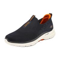斯凯奇(Skechers)春夏季健步鞋男鞋GO WALK 6透气一脚蹬缓震休闲运动鞋216202 NVOR/海军蓝色/橘色 40
