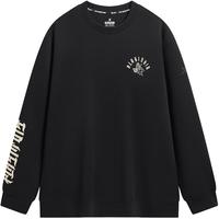 XTEP特步套头卫衣圆领针织套头衫长袖运动上衣976129920129 正黑色 S