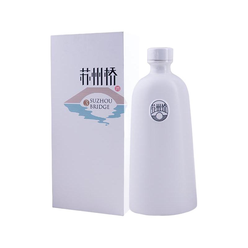 苏州桥白瓷42/52度白酒浓香型纯粮食高粱酒礼盒装