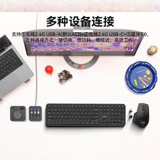  PHILIPS/飞利浦 三模办公 有线无线鼠标  白色