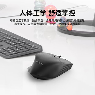  PHILIPS/飞利浦 三模办公 有线无线鼠标  白色
