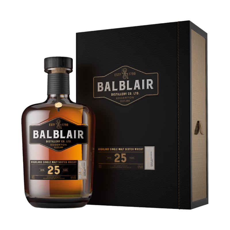 巴布莱尔（Balblair）苏格兰高地单一麦芽威士忌洋酒700ml年货 巴布莱尔25年 700ml