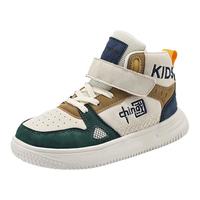 童鞋男童鞋子运动鞋秋季儿童加绒潮牌中大童男孩国潮高帮板鞋