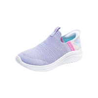 Skechers斯凯奇闪穿鞋春秋款懒人一脚蹬网面透气休闲鞋女童运动鞋303801L 27.5