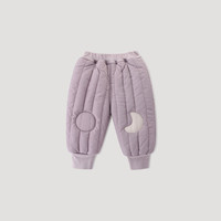巴厘小猪儿童棉裤冬季夹棉加厚保暖休闲束脚裤男女童加厚冬装长裤宝宝裤子 星洛紫 100