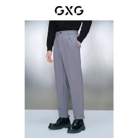 GXG 奥莱 多色加厚宽松锥形休闲通勤长裤休闲裤 23年冬季 灰色 170/M