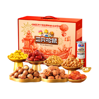 88VIP：三只松鼠 福意礼坚果零食礼盒 1518g