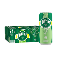 巴黎水 perrier 法国进口气泡水0糖0卡0脂 原味天然矿泉水330ml*24罐