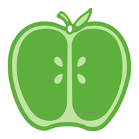 乐扣乐扣（LOCK&LOCK）抗菌蔬菜形菜板 双面水果辅食卡通案板砧板塑料切菜板 苹果CKD065 苹果型菜板