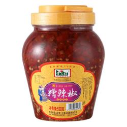 贵三红 贵州特产贵三红糟辣椒520g 剁椒鱼头酸辣椒酱农家自制姜蒜剁椒酱 贵州糟辣椒520g/瓶