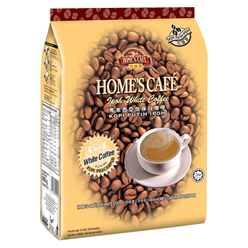 HomesCafe 故乡浓 3合1 马来西亚怡保白咖啡 原味 600g