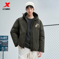保暖服饰：特步 男款连帽羽绒服 876429190073