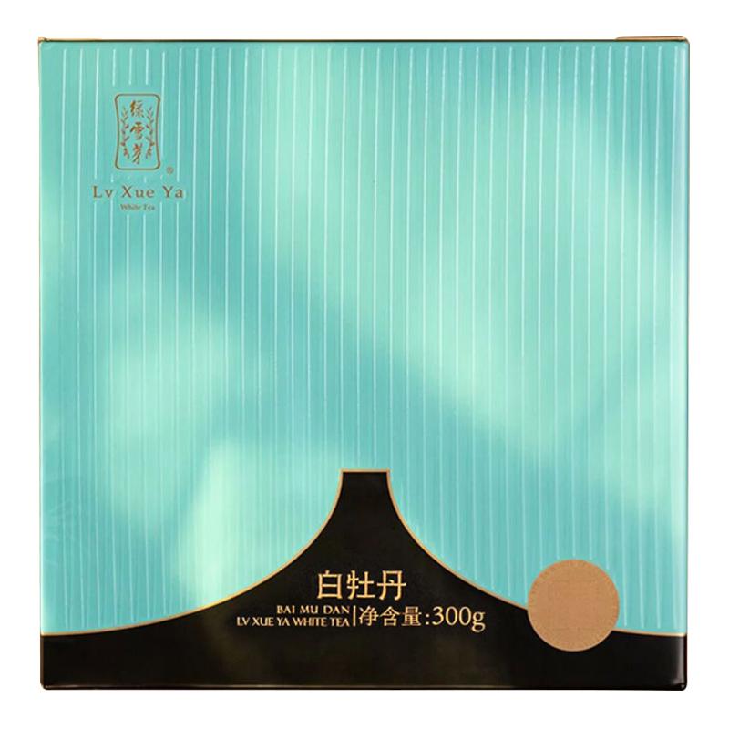 绿雪芽 正方罐白牡丹300g 福鼎白茶 新茶 礼盒装