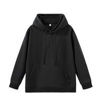 凡客诚品(VANCL)连帽卫衣男秋季休闲运动长袖上衣可搭外套 黑色 XL