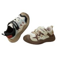 英贝米尼童鞋男童鞋子秋季户外防滑宝宝鞋男孩春秋儿童运动鞋 卡其【3A级鞋垫⭐抗菌防臭】 25码