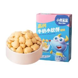小鹿蓝蓝 高钙牛奶小软饼原味宝宝儿童零食品牌磨牙饼干60gX4盒