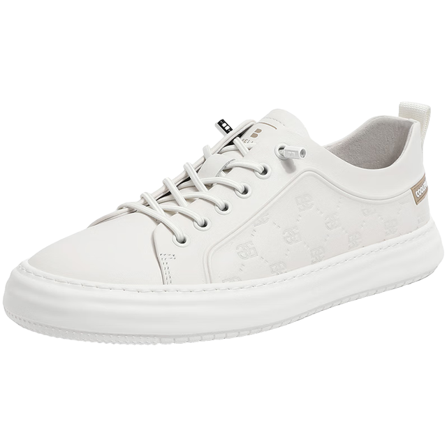 百丽 26新款 真牛皮厚底舒适小白鞋A1128BM3