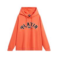 XTEP特步连帽卫衣男保暖卫衣男子上衣977429930447 热带橙 S