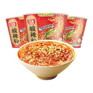 白家陈记 重庆酸辣粉 小白君方便速食冲泡细粉丝粉条带调料 非油炸粉饼 酸辣味3桶装 小白君酸辣粉