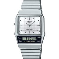 Casio 男士复古风模拟数字双显示腕表 30米防水计时闹钟