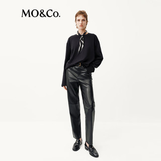 MO&Co./摩安珂 舒适棉质 女士长袖T恤  黑色 L /170