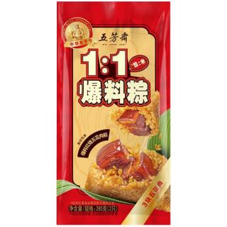 五芳斋 WU FANG ZHAI粽子真空爆料红烧五花肉粽140g*2只速食早餐嘉兴特产粽子
