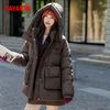 YAYA 鸭鸭羽绒服 鸭鸭冬季时尚休闲百搭女士鸭绒中长款羽绒服YE4B620142N
