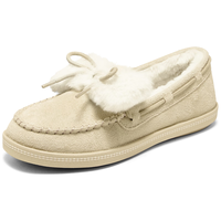 斯凯奇（Skechers）女鞋秋冬奶贝鞋加绒毛毛鞋软底单鞋豆豆鞋乐福鞋167700 自然色NAT 36.50