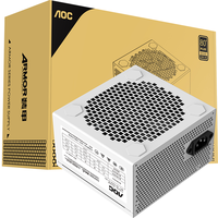 AOC额定650W 装甲A650W0白色 台式机电脑电源 (全台系电容/静音垫/软线易走线/主动式PFC/实标足瓦)