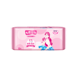 七度空间 优雅日用亲肤透气卫生巾245mm32片姨妈巾