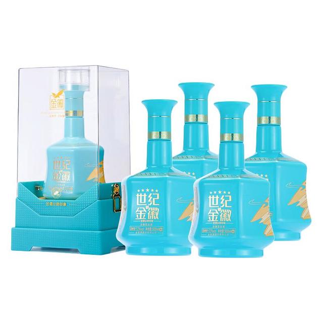 金徽 酒 世纪金徽 五星白酒 浓香型白酒 52度 500mL 4瓶 （丝路印象）整箱装