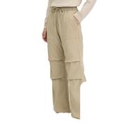 雪中飞羽绒裤春季松紧腰女士长裤保暖加绒裤纯色时尚百搭防寒保暖直筒裤 卡其色 XL (175)