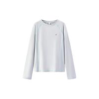 森马（Semir）长袖T恤女吸湿速干分割户外冬季2025插肩袖抓绒上衣109725101012 灰蓝A81341 M