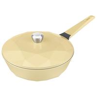 kimscook 水晶锅具炒菜锅电磁炉平底不粘锅煎炒家用炒锅防烧黑 紫罗兰 炒锅30cm