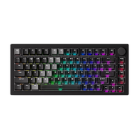 Akko 5075 V3 磁轴键盘有线单模客制化Gasket结构游戏电竞无畏契约RT模式75配列8K回报率办公机械键盘 双拼黑透