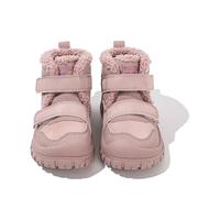 天美意儿童运动鞋女童加绒二棉鞋小孩高帮毛毛鞋大童  粉色   36码