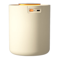 XVVMI加湿器大容量卧室婴儿家用宿舍便携迷你小型无线空气低噪床头小巧补水办公室桌面usb车载雾化器 米白色1.5L双喷【充电款】