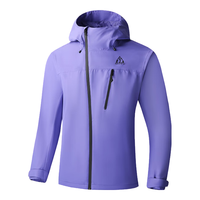 361° 冲锋衣男2025秋季男士连帽防水冲锋衣户外徒步硬壳登山服 风雅紫 M