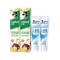 【焕白健齿 】好来(原好来 DARLIE)茶倍健百香果酵素牙膏成人去渍清新