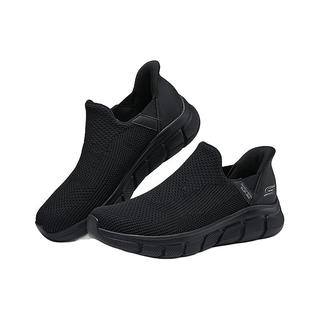 斯凯奇（Skechers）【闪穿鞋】slip ins系列春夏男鞋一脚蹬网面鞋健步鞋118306 全黑色/BBK 42
