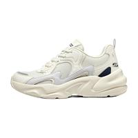 斯凯奇(Skechers)踏浪老爹鞋小白鞋透气子休闲鞋男女学院风运动鞋 117364-NTMT 浪花白 36.5