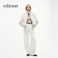 edition【高圆圆同款】2025冬季正反双面穿毛绒夹克短款外套 蛋壳色 M