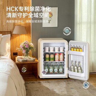 HCK/哈士奇 BC-40RSA 复古单门小型冰箱